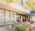 Die Terrasse des Generationenzentrum Kornhasens.